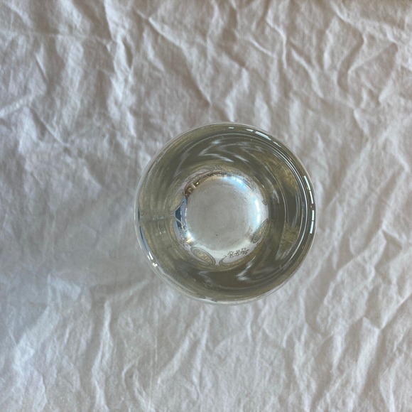 EGIZIA VETRO SOFFIATO Made Italy Lead Art Glass Vase Gold Paisley 10" MCM - Picture 8 of 9